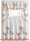 GOHD - 3pcs Kitchen Curtain/Cafe Curtain Set, Air-Brushed by Hand of Flying Butterfly Design (Swag & 36" Tiers Set)...