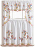 GOHD - 3pcs Kitchen Curtain/Cafe Curtain Set, Air-Brushed by Hand of Flying Butterfly Design (Swag & 36" Tiers Set)...