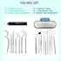 KOHEEL Dental Tools with Metal Case, 8 Count Teeth Cleaning Tools Set, Remove Plaque, Oral Care Hygiene Kit & Toothpicks Pocket Set, Reusable Dent...