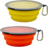 Large Collapsible Dog Bowl 35oz,2 Pack Portable and Foldable Pet Travel Bowls Collapsable Dog Water Feeding Bowls Dish with 2 Carabiners & Lids fo...