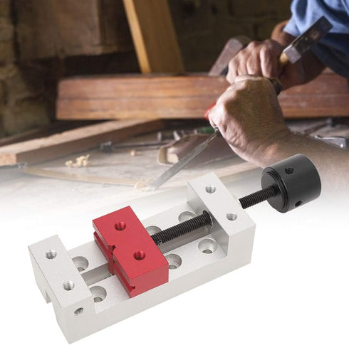 50mm Mini Flat Clamp, Table Flat Clamp, Aluminum Mini Drill Press Vise Clamp Table Bench Vice DIY Sculpture Craft Carving Bed Tool...