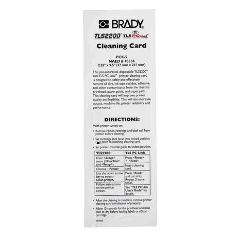 Brady PCK-5 TLS 2200 and BMP61 Label Printers Accessory, Cleaning Kit, Black...