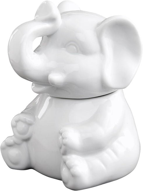 HIC Kitchen Elephant Sugar Bowl, Fine Porcelain, 8-Ounce...