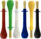 U.S. Art Supply Children's Jumbo Art Brushes Set of 6 - Plastic Handle Round Brushes with Hog Bristles, Stubby Grip - Ideal for Tempera, Poster Pa...