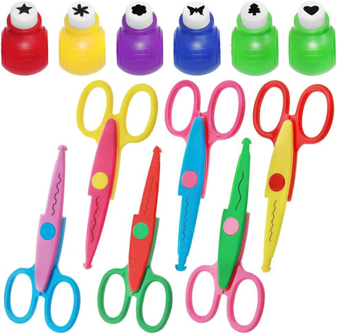 Set of 12, Craft Punch and Creative Scissors, findTop Scrapbooking Edging Scissors Paper Punch Set for Crafts, Scrapbooking, DIY Photo & Art Proje...