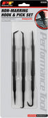 Performance Tool W2039 Mini Pick & Hook Set, 3-Piece with Hooks, Angles, and Straight Tips for O-Ring, Seal/Gasket Removal and Wiring Work...
