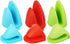 3 Pairs Mini Oven Mitts Gloves Silicone Heat Resistant Cooking Pinch Mitts Potholder for Kitchen Cooking & Baking (Red, Blue and Green)...