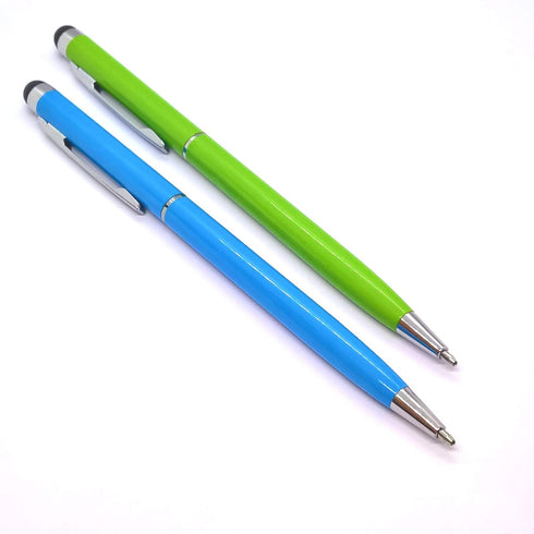 2pack Universal 2 in 1 Touch Stylus Pen for Android Device Mobile Phone Cell Smart Phone Tablet iPad iPhone (Blue & Green)......