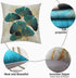Throw Pillow Cover Green Plant Leaves - 18 x 18 Inch Teal Pillow Cushion Cover - Set of 2 Turquoise Ginkgo Leaf Cushion Case, Great for Sofa, Bedr...