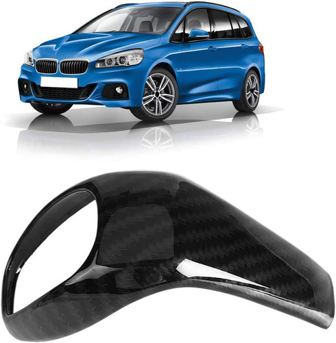 Qiilu Carbon Fiber Gear Shift Knob Cover Sticker Head Trim for X1 F48 2 Series F46 2015-2018...