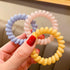 No Crease Spiral Hair Ties 20 Pieces Traceless Coil Hair Ties No Damage Phone Cord Hair Ties Elastics Hair Coils Plastic Hair Bands Spiral Bracele...