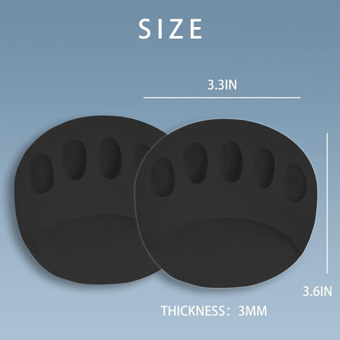 Ball of Foot Cushions (7Pairs Black) - Metatarsal Pads Invisible Socks for Women and Men Soft Gel Ball of Foot Pads Reusable Cushions for Pain Rel...