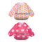Little Dimsum Full Sleeved Feeding Bib 2 Pack,Baby & Toddler Waterproof Bib Apron,Food Protection Large Pocket Eating Smock 6-36 Months(Pink/Red)...