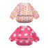 Little Dimsum Full Sleeved Feeding Bib 2 Pack,Baby & Toddler Waterproof Bib Apron,Food Protection Large Pocket Eating Smock 6-36 Months(Pink/Red)...