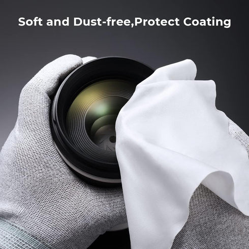 K&F Concept Microfiber Cloths for Camera Lens Washable 10-Pack 6x6in Vacuum Wrapped Lint Free Cleaning Cloth for Electronics and Glasses, Optics P...