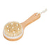 Dog Bath Brush Pet Shampoo Handle Bath Brush with Massage Points Dog Grooming/Washing/Massaging Wooden Brush Natural Bristle Dog Brush Removal Loo...