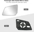 Heated Mirror Glass Replacement with Backing Plate Heated Defrost Glass Fit for Chevy Traverse GMC Acadia Saturn Outlook 2007-2017 Replace 1595192...