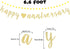 LINGTEER Happy Anniversary Gold Glitter Heart Bunting Banner Perfect for Wedding Anniversary Party Decorations....