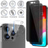 iPhone 15 Pro Max Privacy Screen Protector Tempered Glass with Camera Lens Protector Screen Saver Vidrio Templado Protector de Pantalla iPhone 15 ...