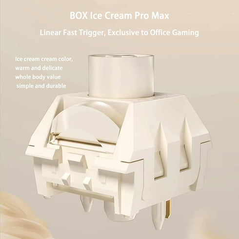 Kailh Box Ice Cream Pro Max Keyboard Switches,Pre-Lubed Linear 5-pin 45gf RGB SMD Switch for Mechanical Keyboard(Ice Cream 45Pcs)...
