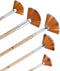 Prasacco 5 Pieces Fan Brush for Painting, Oil Acrylic Paint Brushes Artist Fan Brushes Nylon Hair Long Wood Handle Painting Brush for Acrylic Wate...