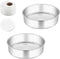 TeamFar 6 Inch Cake Pan, 2 PCS Stainless Steel Round Baking Pan with Parchment Paper & Side Liner Roll, Non-Toxic & Heavy Duty, Non-Stick & Heat-R...