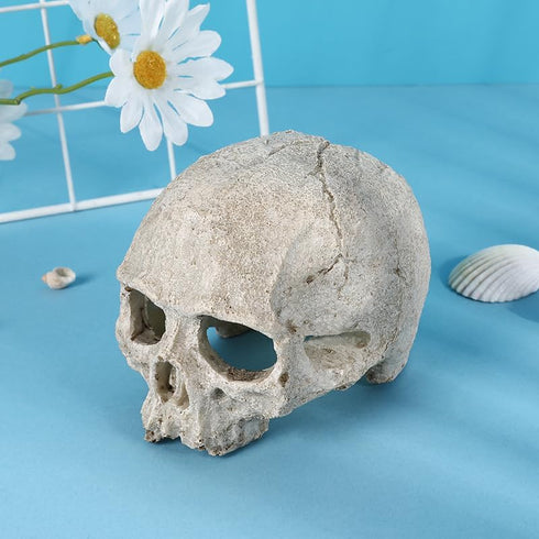 Halloween Aquarium Landscape Skull Aquarium Skull Artificial Skeleton Decoration for Home Décor Aquarium Fish Tank Landscape Collectible Teaching ...