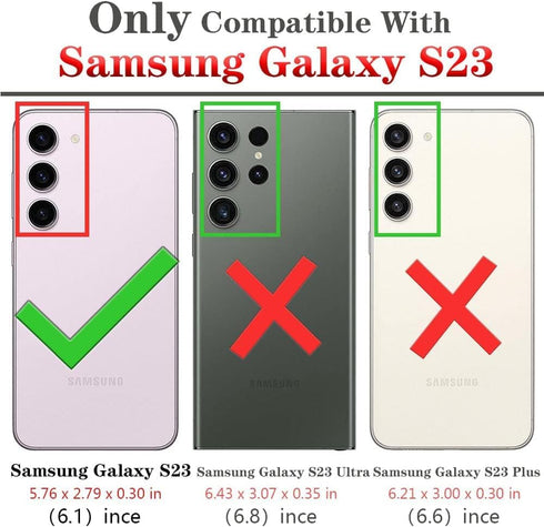 for Samsung Galaxy S23 Case with HD Screen Protector : Military Grade 16ft Drop Tested Ring Shockproof Protective Phone Case - Samsung Galaxy S23 ...