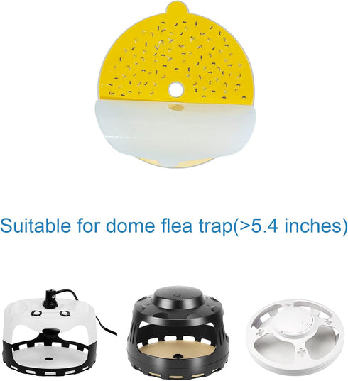 24 Pcs Flea Trap Refill Discs 5.4" Replacement Glue Boards with Hole for Flea Traps for inside Your Home, Sticky Pads for Fleas, Bugs, Flies, Mosq...