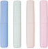 4 Pack Travel Toothbrush Case Portable Toothbrush Carrier Case Plastic Toothbrush Storage Case Cover Toothbrush Cup Container for Traveling, Campi...