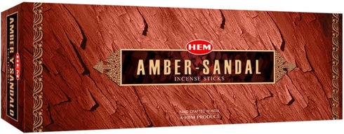 Amber - Box of Six 20 Gram Tubes - HEM Incense...