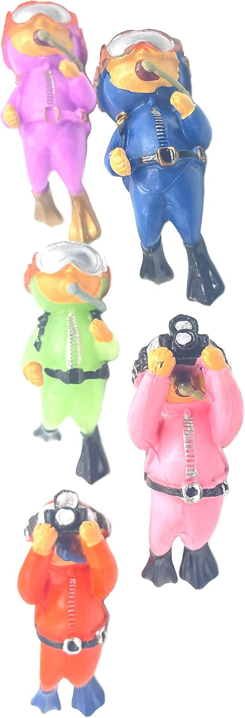 5Pcs Floating Fish Tank Decorations, Cute Little Diver Aquarium Decoration Fish Tank Aquarium Diver Ornament Accessories...