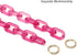Yichain Chunky Acrylic Purse Strap Bag Chain Handle Replacement,Handbag Purse Making Accessory Decoration (Rose)...