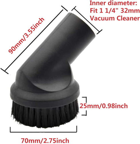 EZ SPARES Universal Vacuum Cleaner Soft Dust Big Caliber Brush 32mm1 1/4" Diameter Fit For Most Brand Great for cleaning Big Dust...