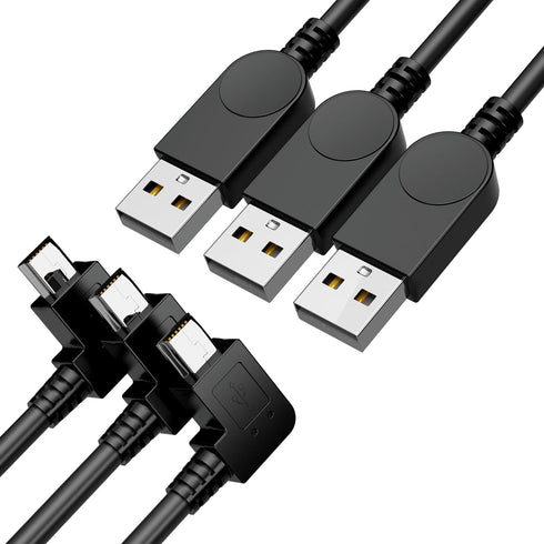 Mini USB Cable, 90 Degree USB 2.0 A to Mini B USB Cable,Right Angle USB 2.0 A-Male to Mini-B Adapter Cord Power Charger Wire for GPS Car Dash Cam ...