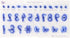 PME Fun Fonts-Numerals & Special Characters Set of 31, Collection 1, Standard, Blue, 31...