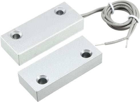 uxcell NC Alarm Security Rolling Gate Garage Door Contact Magnetic Reed Switch Silver Gray MC-52...