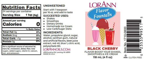 LorAnn Black Cherry Flavor Fountain, 4 oz Bottle...