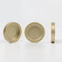 1Pair Round Glass Sliding Door Handle Stick-on Fixing Screwless Back-to-Back Shower Pulls Barn Pocket Door Sliding knobs (Gold Paste Fixed)...