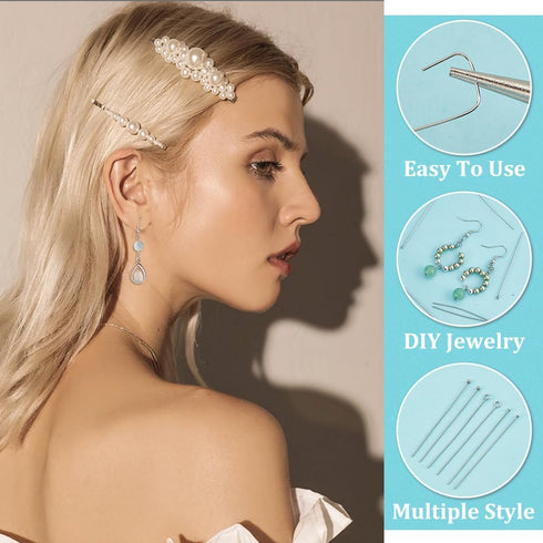 PH PandaHall 600pcs 2 Inch Head Pins Eye Pins Ball Pins, 304 Stainless Steel Jewelry Making Pins 21 Gauge Craft Pins for DIY Jewelry Making Beadin...