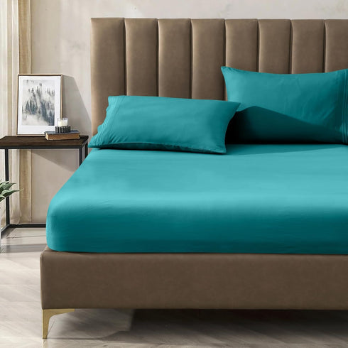 Premium 1800 Hotel Quality Wrinkle-Resistant 4-Piece Microfiber Sheet Set - Luxury Ultra Soft and Breathable Bedding 16 Inch Deep Pocket 4PC Sheet...