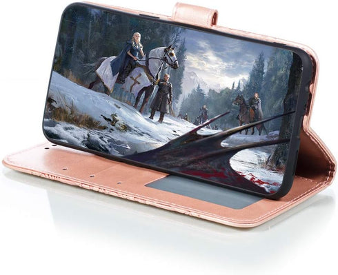 Galaxy A20S Case Full Stylish Advanced Embossing Wallet Case Credit Cards Slot with Stand for PU Leather Shockproof Flip Magnetic Case for Samsung...