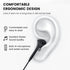 MOSWAG in Ear Headphones, Half in Ear Headphones with Mic Built in Volume Control Suitable for IPad, Android, MP3, Samsung Most 3.5mm Audio Device...