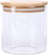 Lawei 4 Pack Glass Storage Jars with Airtight Bamboo Lids, 18.6 OZ Clear Glass Kitchen Canisters Food Storage Container for Dry Goods, Serving Tea...