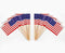 CYPS 100 Pcs USA American Flag US Toothpick Flags, Small Mini Stick Cupcake Toppers US Flags,4th of July,Veterans Day,Country Picks Party Decorati...