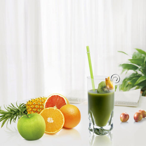 JANYUN 40 Pieces Reusable Straws BPA-Free 9" Colorful Printing Hard Platic Stripe Drinking Straw for Mason Jar Tumbler Family or Party Use Cleanin...