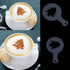 16Pcs Plastic Coffee Template Stencils for Cappuccino Chocolate Latte Strew Pad Art DIY Mold Tools...