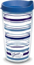 Tervis Made in USA Double Walled Fiesta Insulated Tumbler Cup Keeps Drinks Cold & Hot, 16oz, Lapis Stripes...