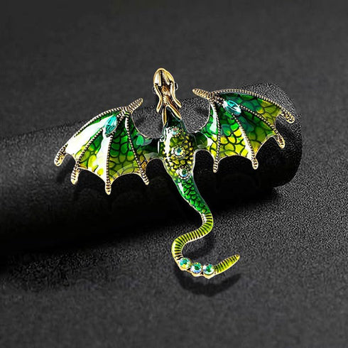 3Pcs Enamel Fly Dragon Brooch Party Sky Blue Green Violet Gifts For Women...