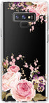 Case for Galaxy Note 9, Slim Shockproof Clear Soft Flexible TPU Phone Protective Case Cover for Samsung Galaxy Note 9 (Rose Flower)...
